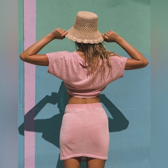 L*Space Riley Top and Vagabond Skirt Set in Blossom Pink - Picture 2 of 5